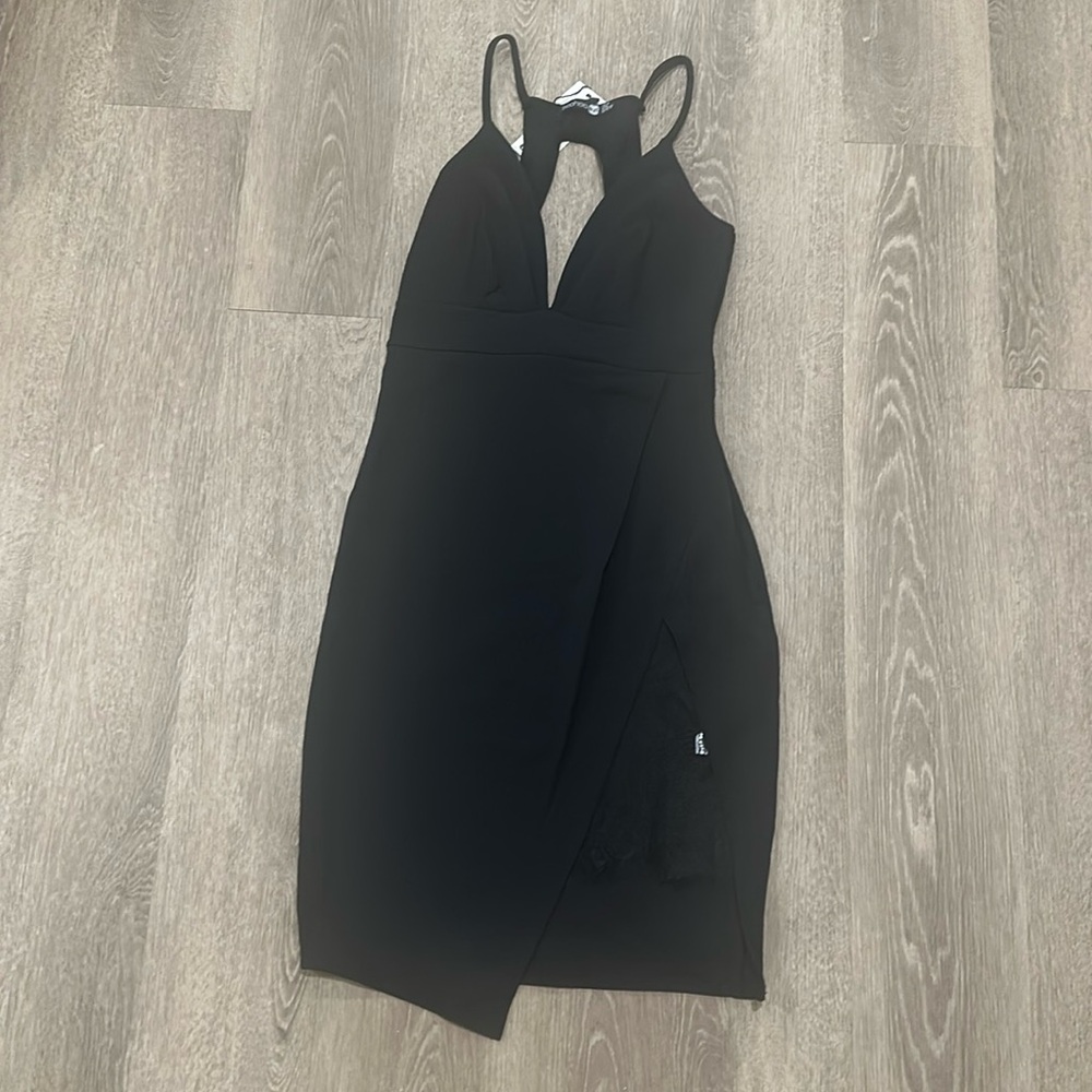 Sexy Cut Out Lace Detail Little Black Dress